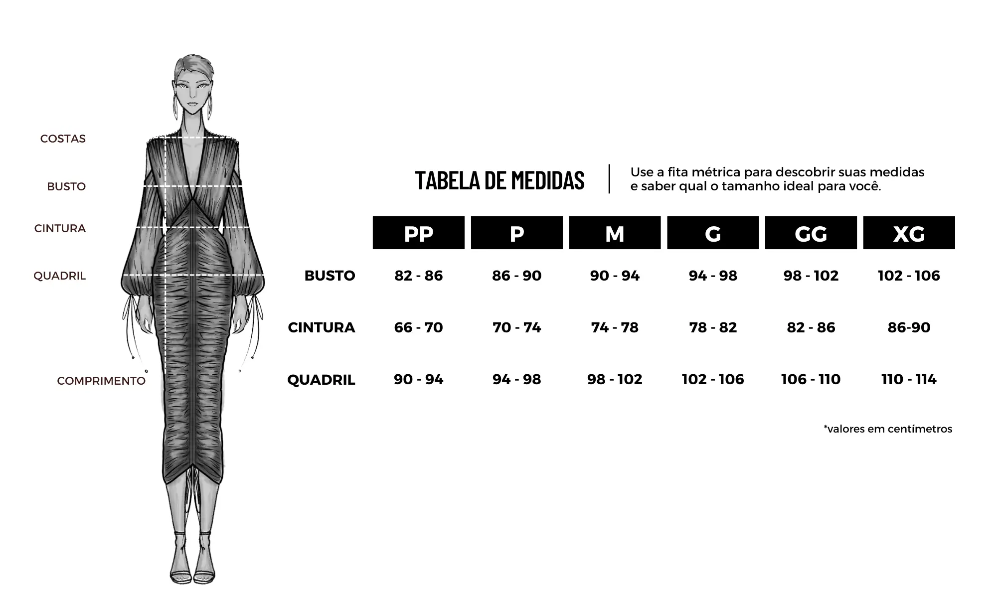 Tabela de Medidas